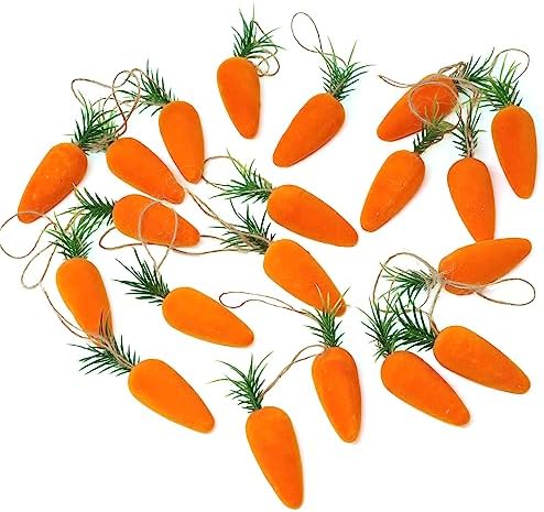Honbay 20PCS Foam Artificial Carrots Hanging Decorations
