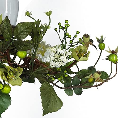 Nearly Natural 4634-CR Hydrangea Triple Centerpiece Cream