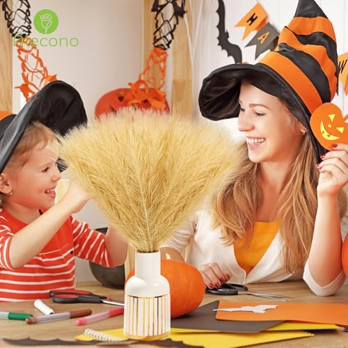 Alecono Gold Faux Pampas Grass 17 Inch Decor