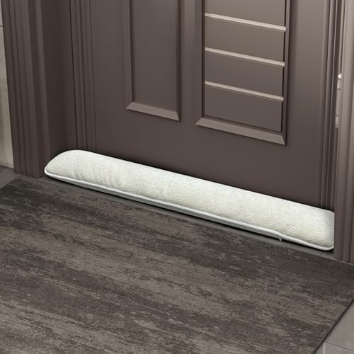 Homecozy 36 Inch Weighted Under Door Draft Stopper - Beige