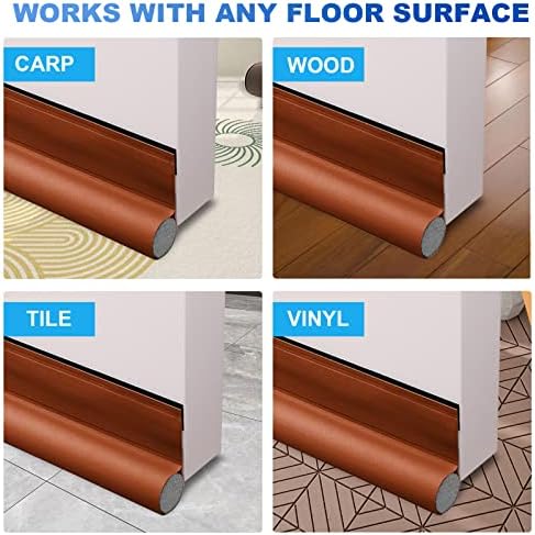 GWSNIO Under Door Draft Stopper 37 Inch Adjustable
