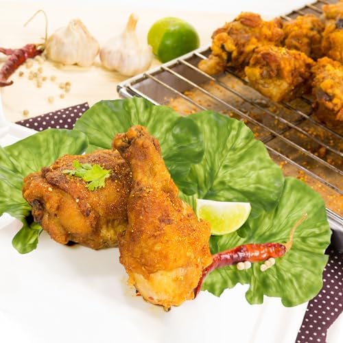Cabilock 3pcs Artificial Lettuce Leaf Decor for Home Restaurant