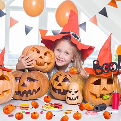 20Pcs Mini Artificial Pumpkins Realistic Fall Decorations