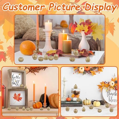 winemana Mini Pumpkins Fall Decorations 80 Pack Gold