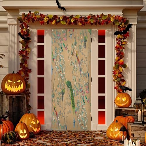 Susiyo Chinoiserie Halloween Door Cover 32x79 in