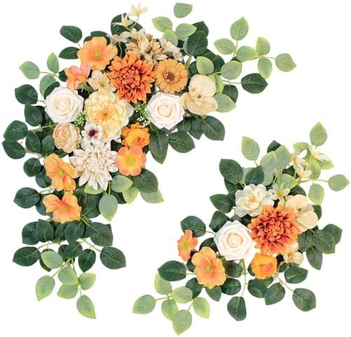 Odouzy Pack of 2 Artificial Wedding Arch Flowers