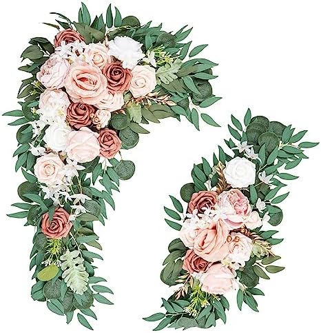 Emivery Dusty Rose Wedding Arch Flowers