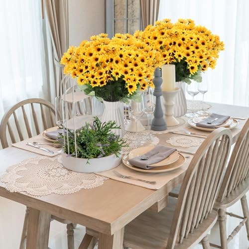Hotop 24 Artificial Sunflower Flowers Set