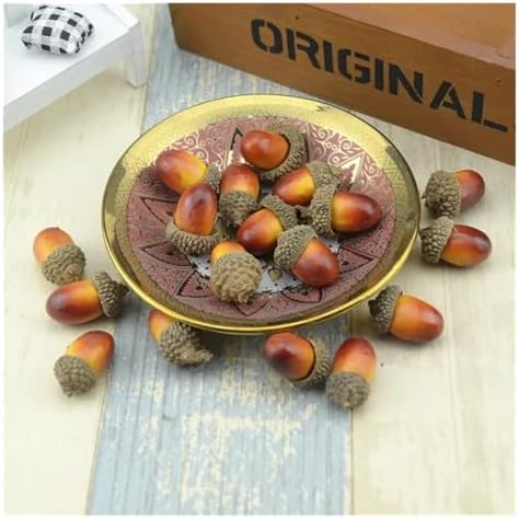 20pcs 3cm Acorns Artificial Foam Flowers for Decorations