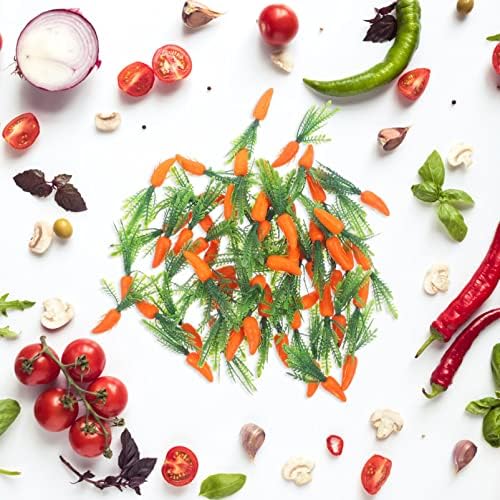 GLEAVI 180pcs Artificial Carrots for Decorations