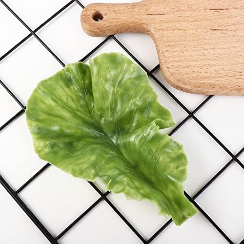 Pokinge 10pcs Artificial Lettuce Leaves Decor