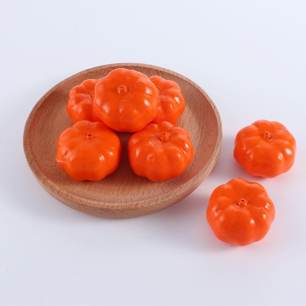 Kopida Mini Artificial Pumpkins Halloween Decor Set