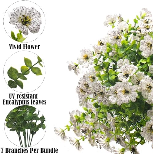 Artificial Silk Daisy Flowers 16 Bundles UV Resistant