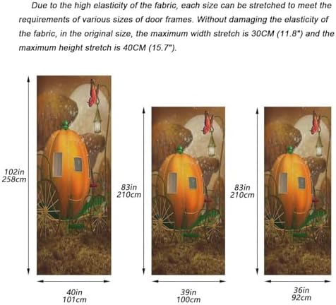 Susiyo Pumpkin Carriage Door Cover Fabric Decor 36x98in