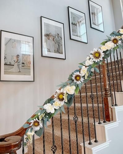 6 Ft Warm White Artificial Flower Garland Decor