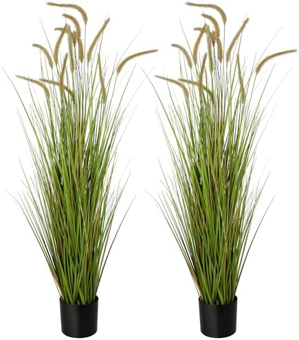 KOL 5ft Artificial Horsetail Reed Grass 2 Pack