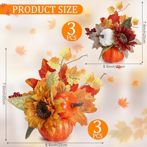 6 Pcs Fall Decorations Centerpieces for Thanksgiving