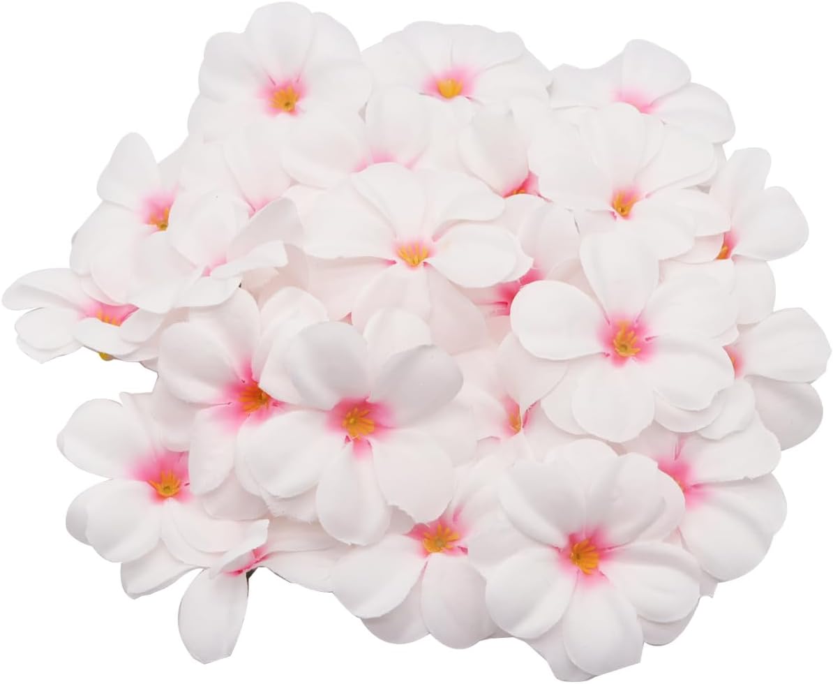 FZBNSRKO 100 Pcs 28 Artificial Plumeria Flower Heads