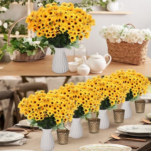 Hotop 24 Artificial Sunflower Flowers Set
