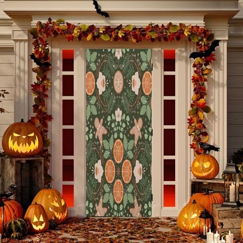 Susiyo Winter Food Botanical Spices Halloween Door Cover 32x79 In