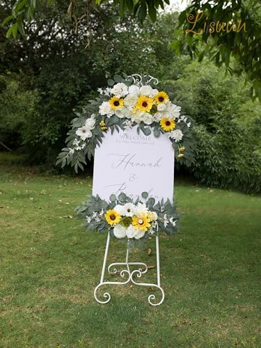 Lisuun Wedding Arch Artificial Flowers for Boho Style Ceremony - Pack of 2