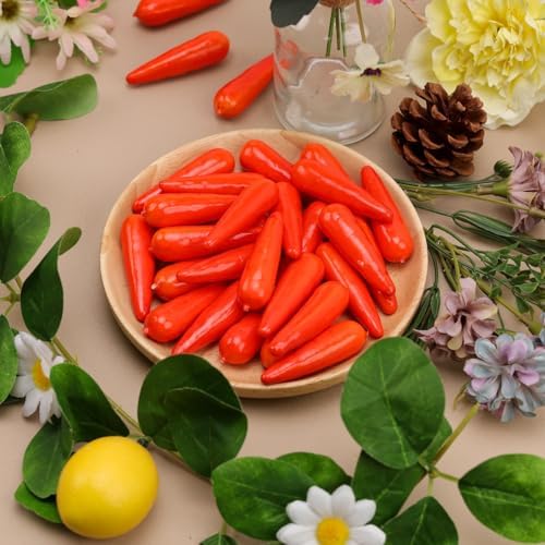 30PCS Spring Carrot Decor Artificial Mini Carrots