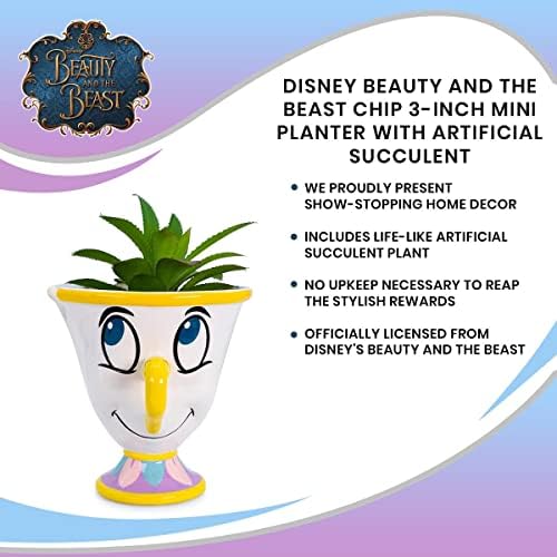 Disney Beauty and The Beast Chip 3-Inch Ceramic Planter