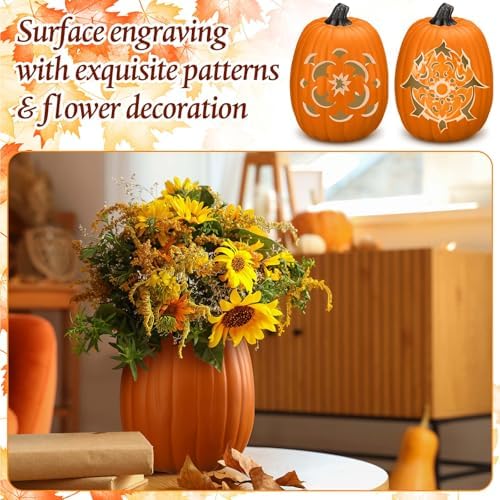 3 Pcs Carvable Foam Pumpkin Decor Set