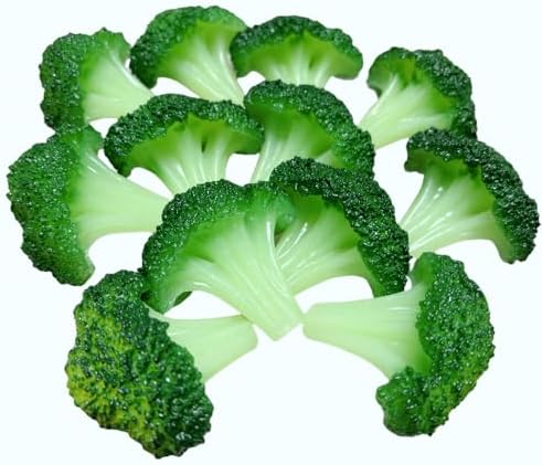 12pcs Fake Broccoli Slices Artificial Vegetables Decoration Props