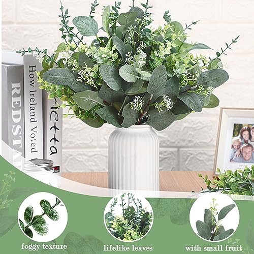 Ceenna 300 Pcs 6 Kinds Artificial Eucalyptus Greenery Bundle