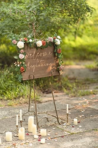 Lings Moment 5FT Artificial Rose Garland Ivory Arch Decor