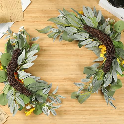 HW 2pcs Artificial Wedding Arch Flowers with Sunflower