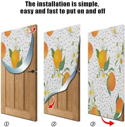 Susiyo Tropic Fruits Leaves Daisy Flowers Christmas Door Cover 32x79