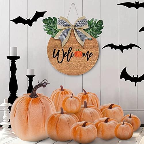 12Pcs Artificial Velvet Pumpkin Set Fall Decor
