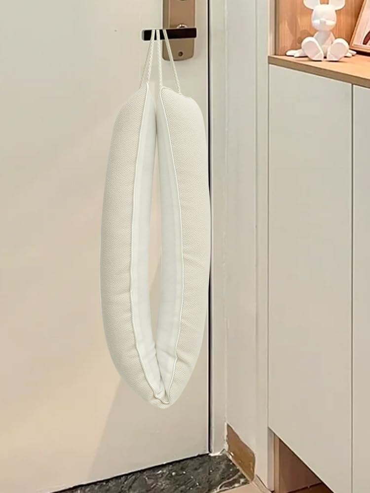 Abizarch Door Draft Stopper Weatherproof Soundproof Beige