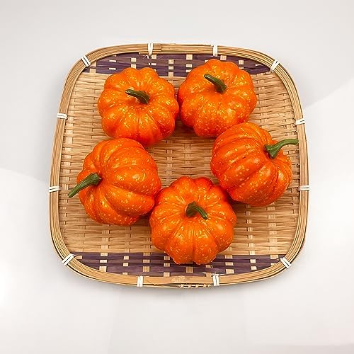 5Pcs Mini Artificial Pumpkins for Fall Decor