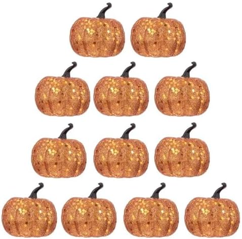 12Pcs Realistic Foam Artificial Pumpkins for Decorations