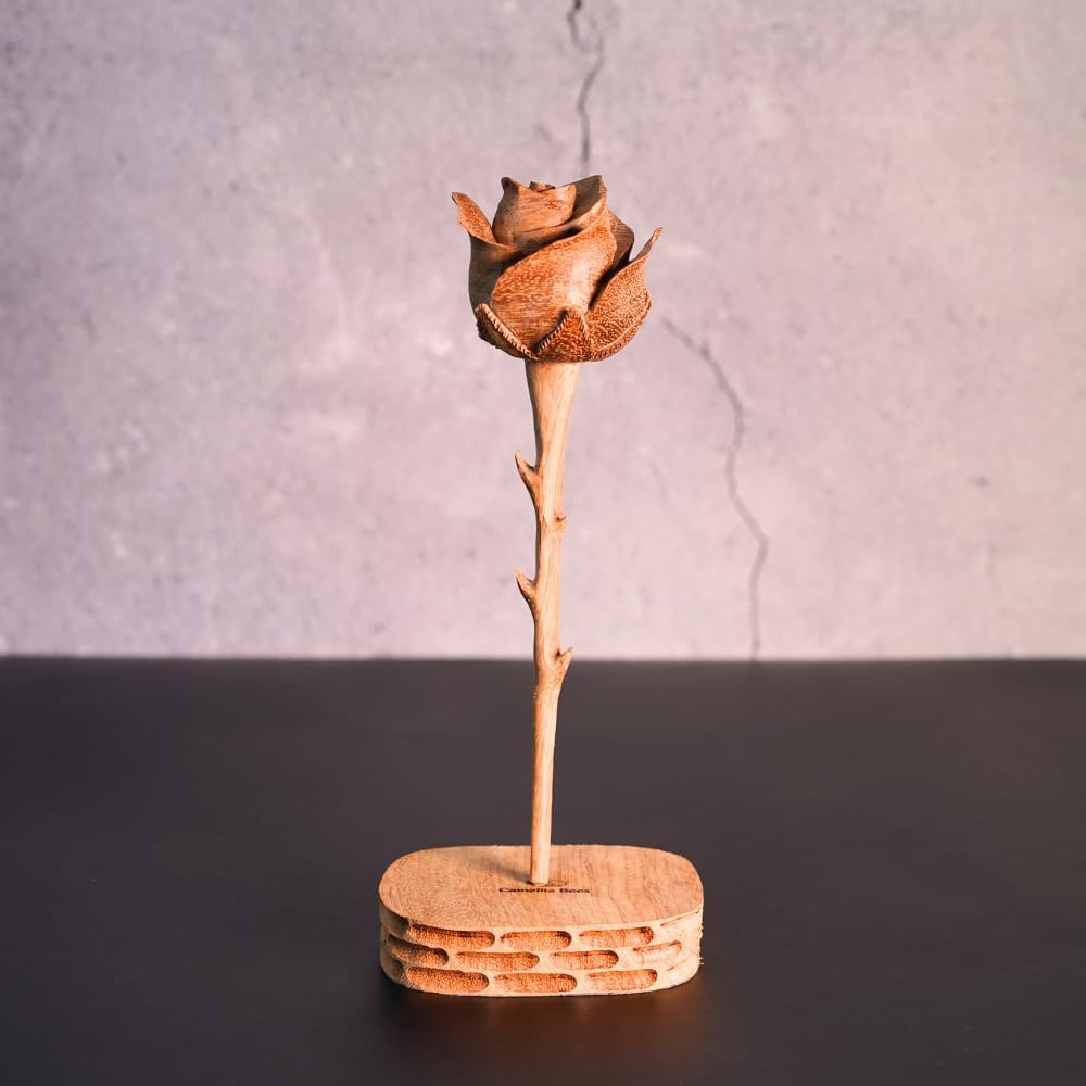 Wooden Rose - Handmade 5th Wedding Anniversary Gift