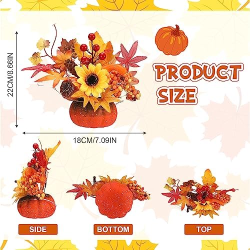 Bokon 86 Inch Thanksgiving Pumpkin Centerpiece Decorations with LED Lights