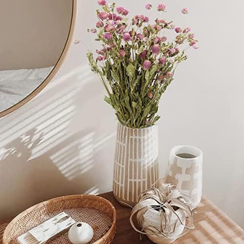 CISDUEO Dried Pink Globe Amaranth Flowers Bouquet
