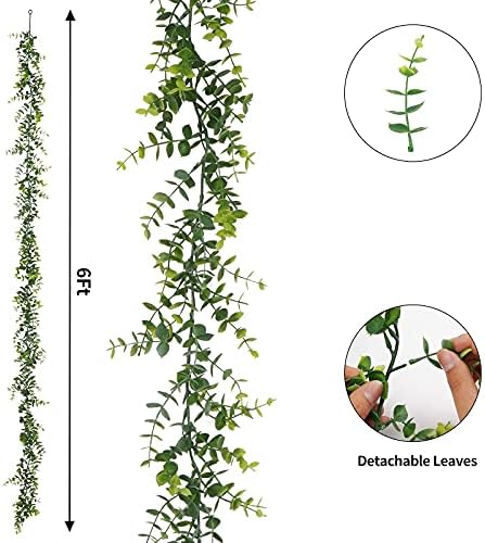 Artflower 3 Pack Artificial Eucalyptus Garland