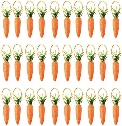 15 30pcs Artificial Carrot Decorations for Easter Party