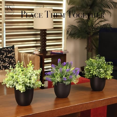 3 Pack 10 Inch Artificial Plant Greenery Pot