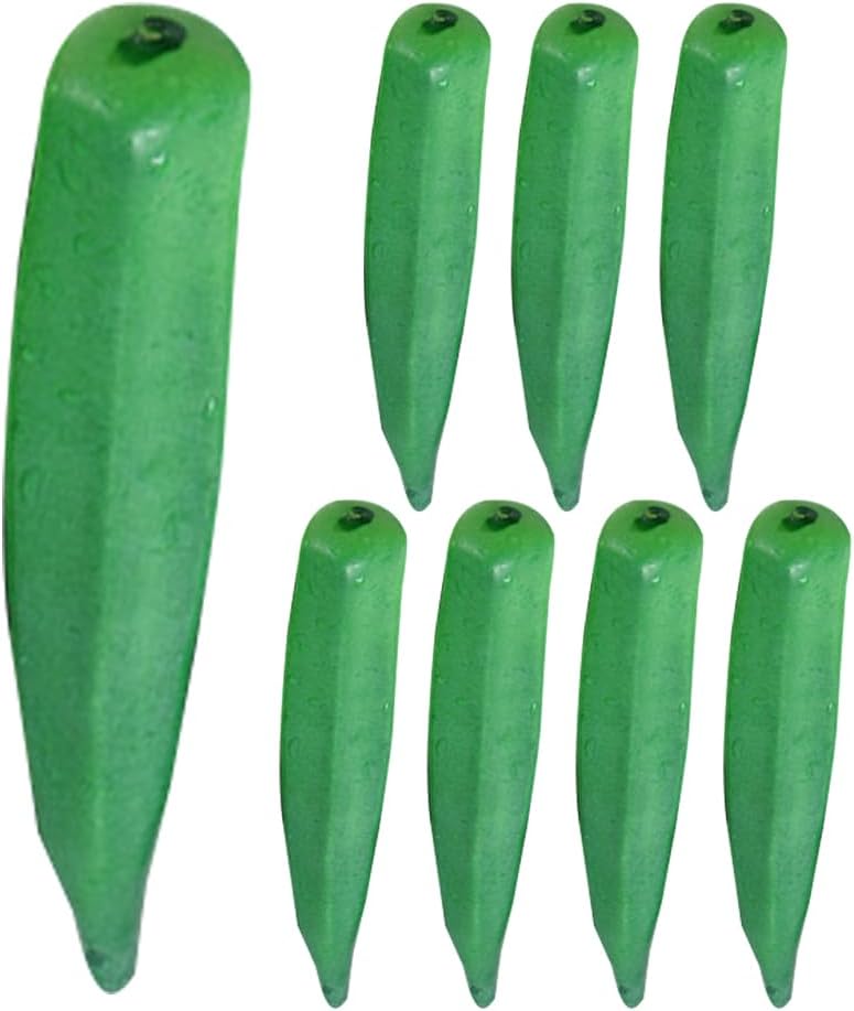 10Pcs Artificial Okra Display Props for Home Decor