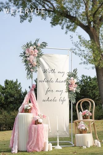 Artificial Wedding Arch Flowers Kit Romantic Pink