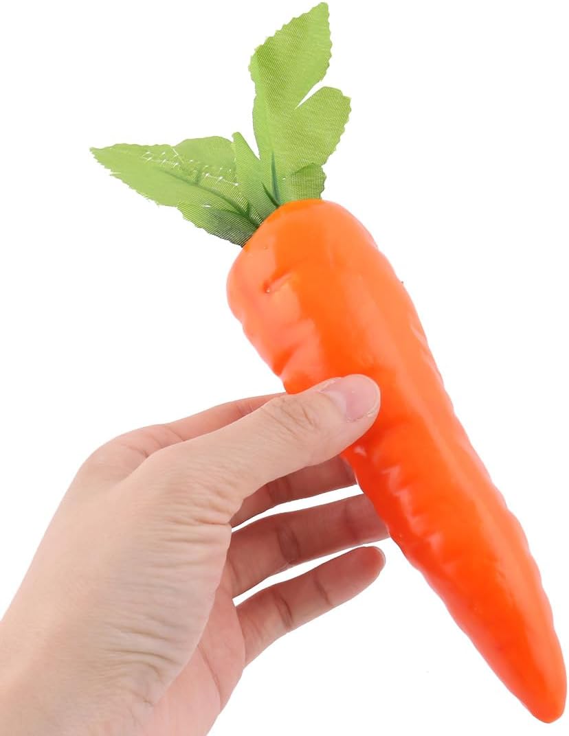 Uxcell Artificial Carrot Decor 3pcs Orange and Green