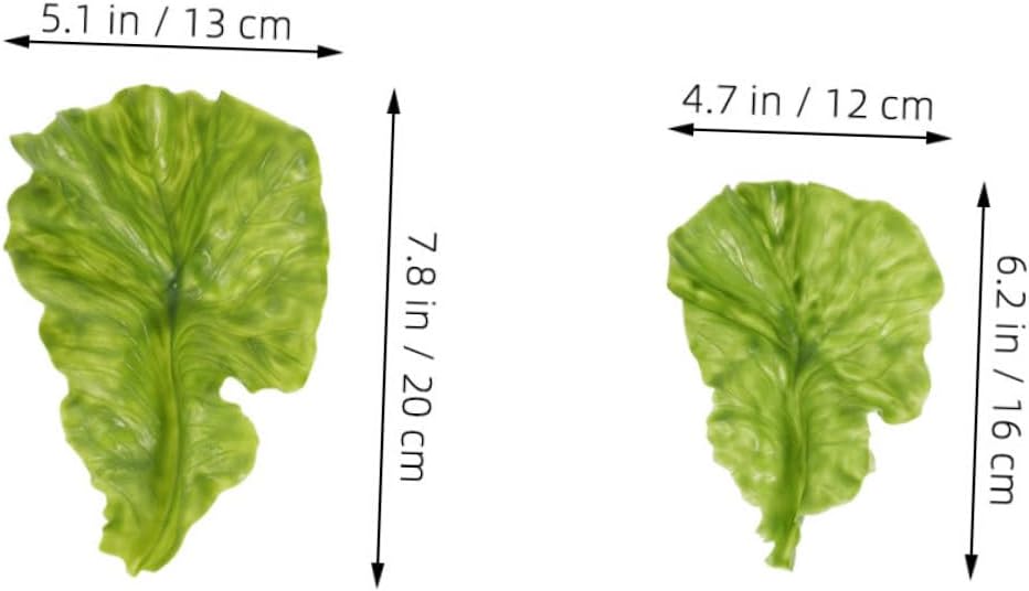 Alipis Realistic Fake Lettuce Leaves for Home and Restaurant Display