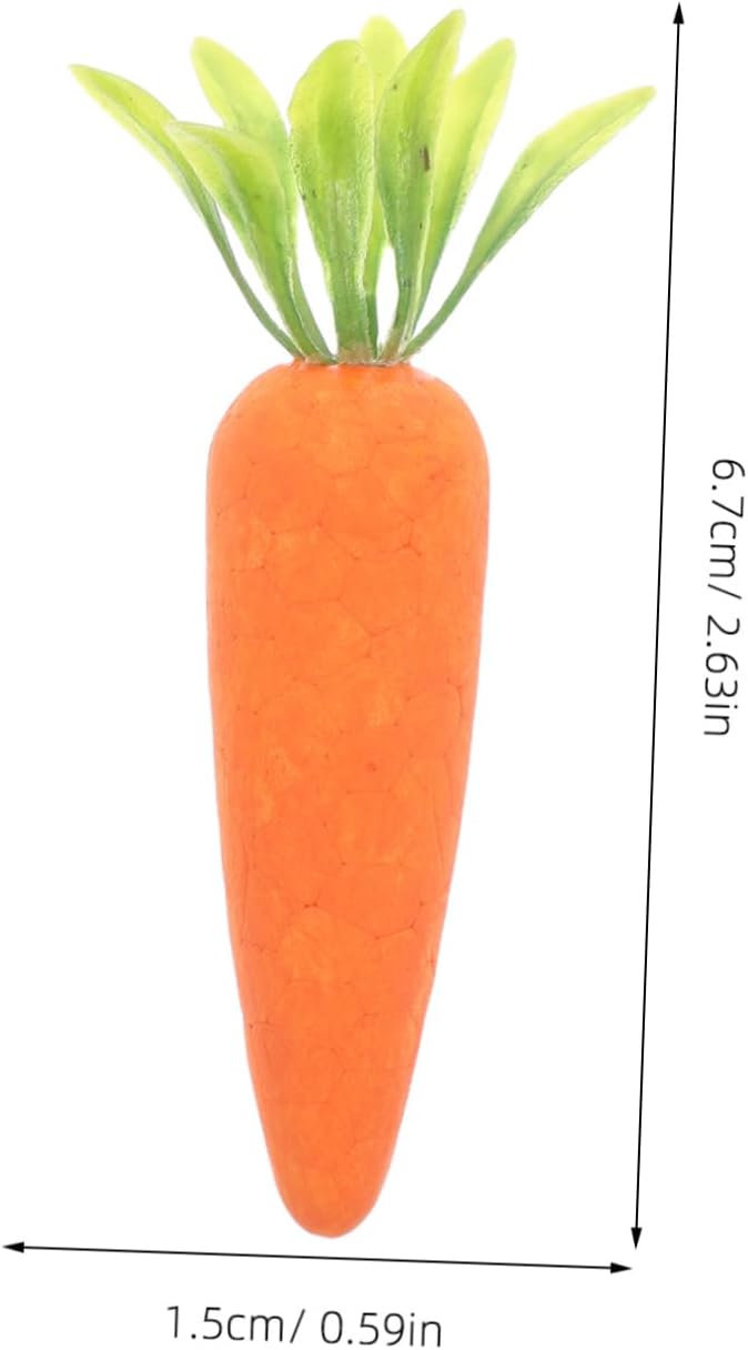 Easter Carrot Basket Decor 12pcs Fake Plastic Carrots