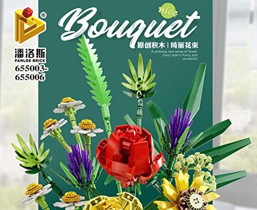 Home Decor Artificial Flowers Bouquet Building Set