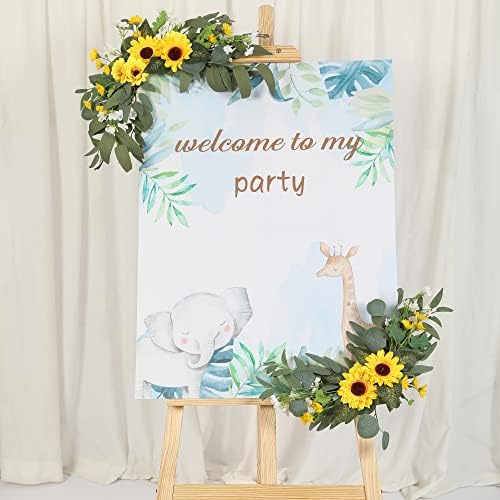 HW 2pcs Artificial Wedding Arch Flowers with Sunflower